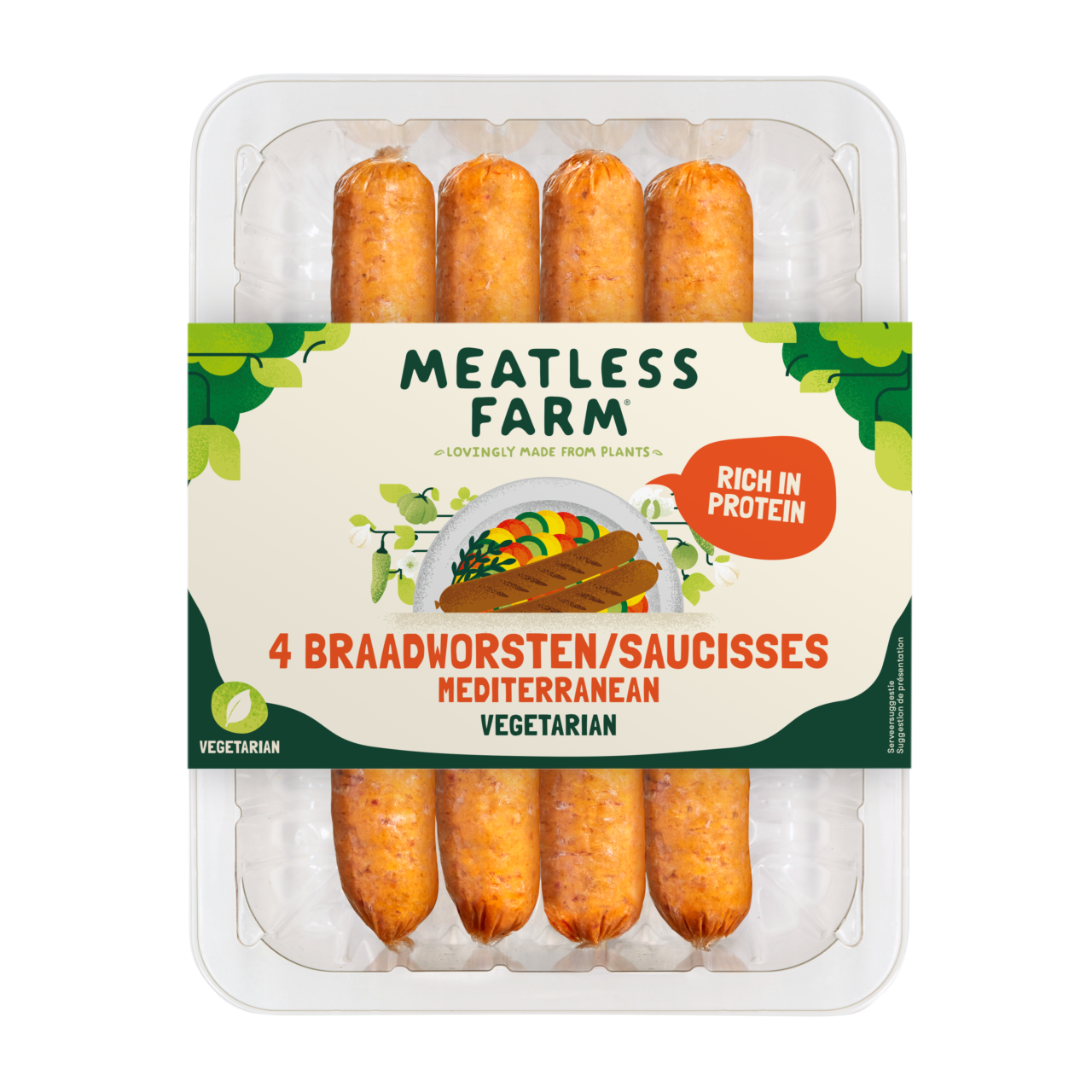 Meatless Farm Bratwurst Mediterran 200g Health Plus Malta